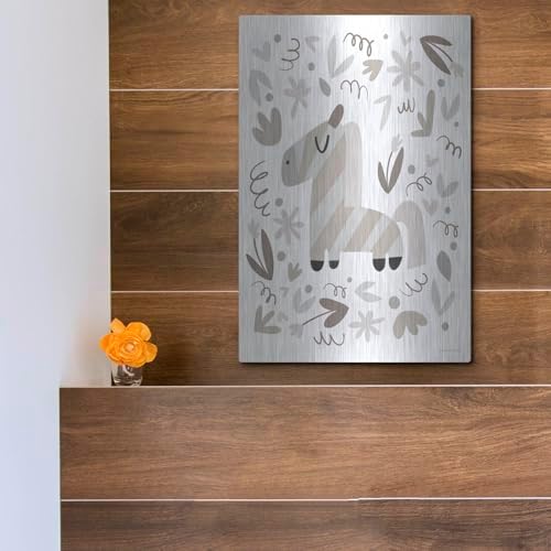 Sleepy Zebra Metal Wall Art 12x16