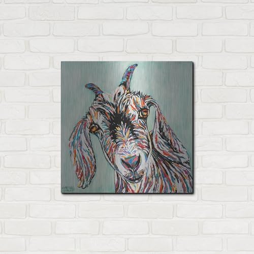 Funny Goat 2 Metal Wall Art 24x24 Inches