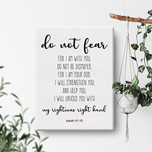 Bible Verse Wall Art Isaiah 4110 Canvas Print Framed Art