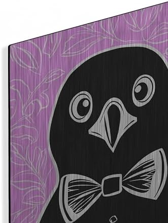Penguin With A Bow Tie Metal Wall Art 16x24