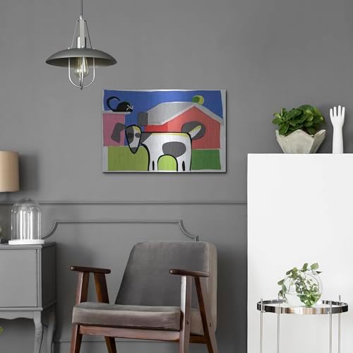 Dog on Farm Metal Wall Art 24x16 by Irena Orlov