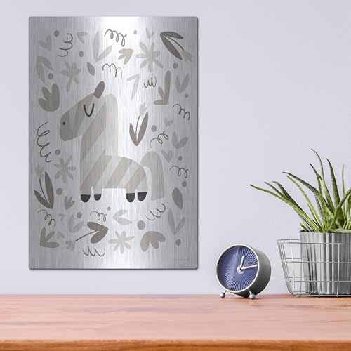 Sleepy Zebra Metal Wall Art 12x16