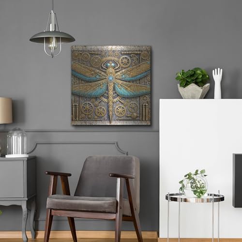 Steampunk Dragonfly Wall Art 24x24