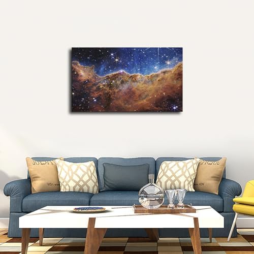 Space Telescope Cosmic Cliff Carina Nebula Poster Decorative Art Framed 16x24in