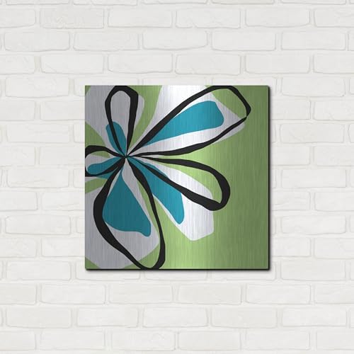 Oh So Pretty Green Metal Wall Art 24x24