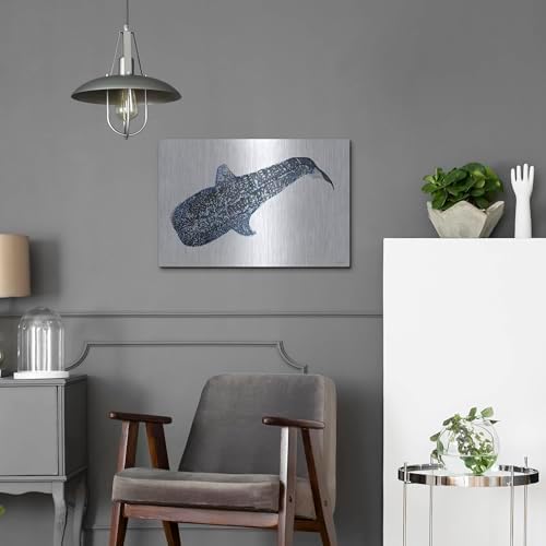 Shark Whale 2 Metal Wall Art 24x16