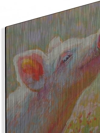 Little Pink Piglet Metal Wall Art 16x24