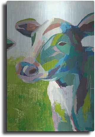 Painterly Cow III Metal Wall Art 12x16