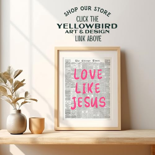 Love Like Jesus Christian Wall Art - Pink Girly Decor