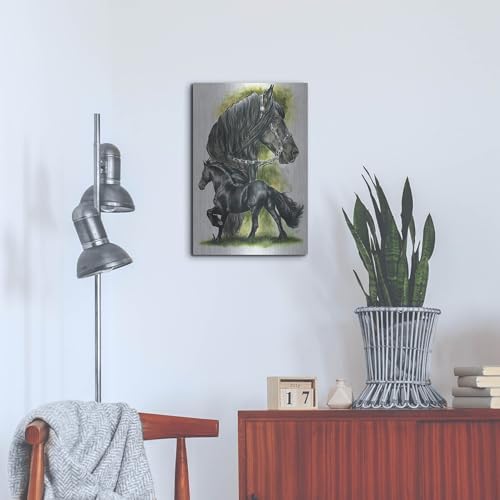 Fresian by Barbara Keith 16x24 Metal Wall Art