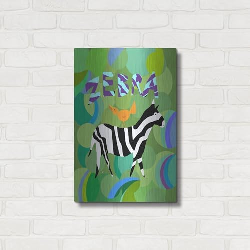 Zebra Metal Wall Art by Holly McGee 16x24