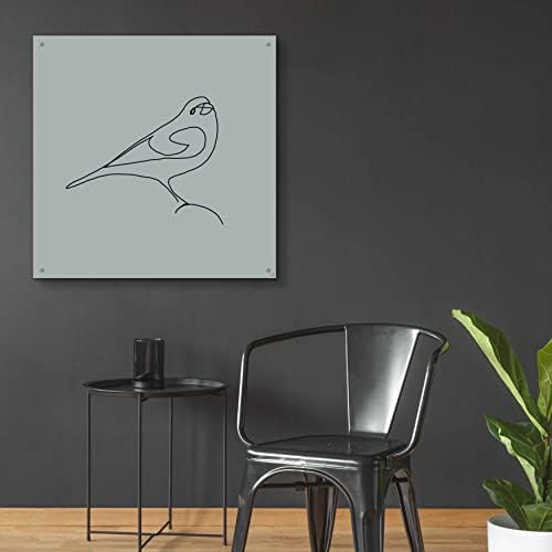 Epic Art Line Bird 1 Acrylic Wall Art 36x36