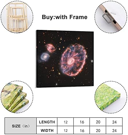 JUNZHE JWST Cartwheel Galaxy Poster 24x24inch
