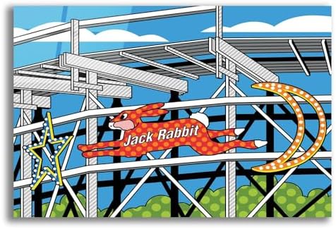 Epic Art Jack Rabbit Roller Coaster Acrylic Wall Art 24x16