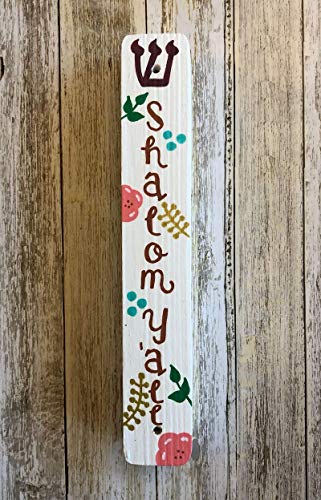Lea Joelle Mezuzah Scroll Case Handmade Wooden Jewish Wall Art