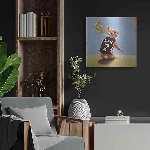 Lax Bunny Metal Wall Art 24x24 Inch