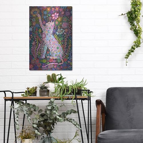 Gato2 by Noemi Ibarz Metal Wall Art 12x16