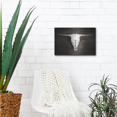 Sepia Cattle Skull Wall Art by Brooke T Ryan