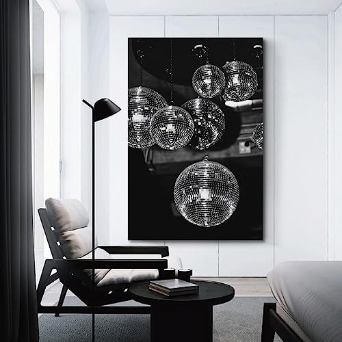 70s Disco Ball Poster Wall Decor Canvas Print 12x18inch