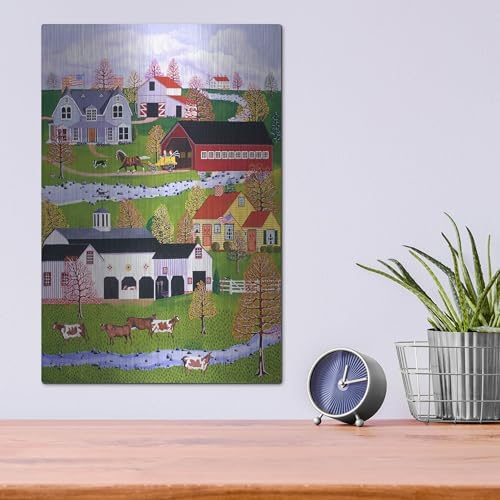 Yellow Buggy Ride Metal Wall Art 12x16