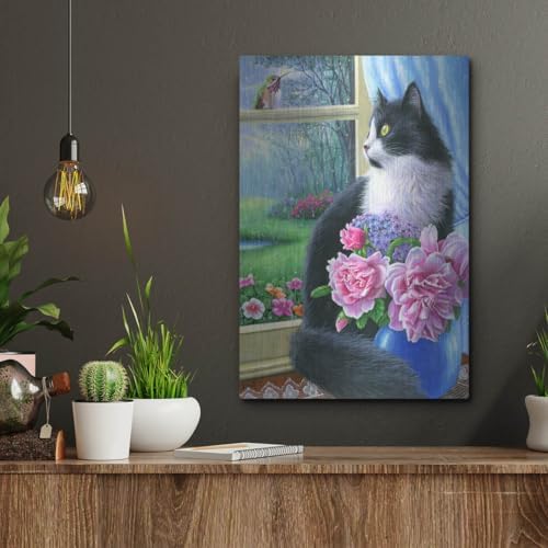Rainy Day Visitor Metal Wall Art 12x16