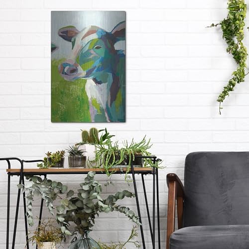 Painterly Cow III Metal Wall Art 12x16