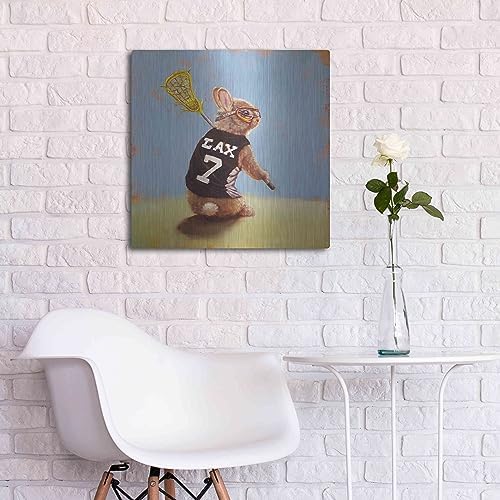 Lax Bunny Metal Wall Art 24x24 Inch