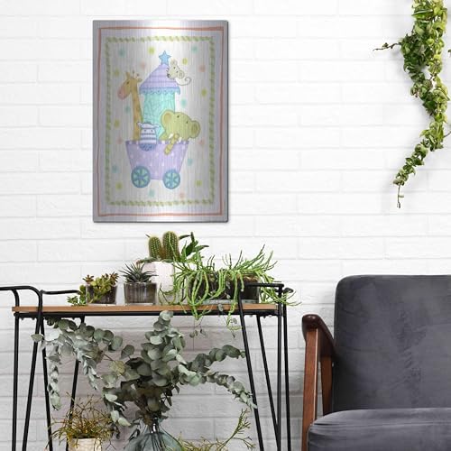 Animal Cart by Viv Eisner Metal Wall Art 12x16