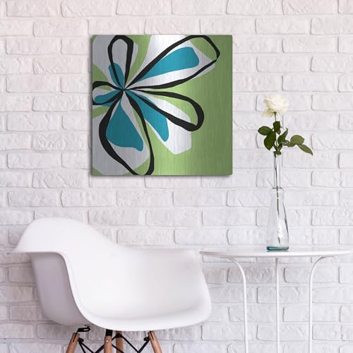 Oh So Pretty Green Metal Wall Art 24x24