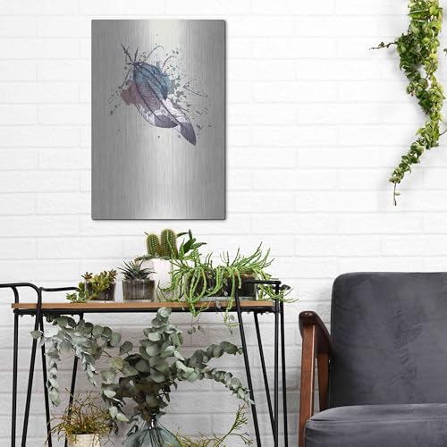 Eagle Feather II Metal Wall Art 12x16