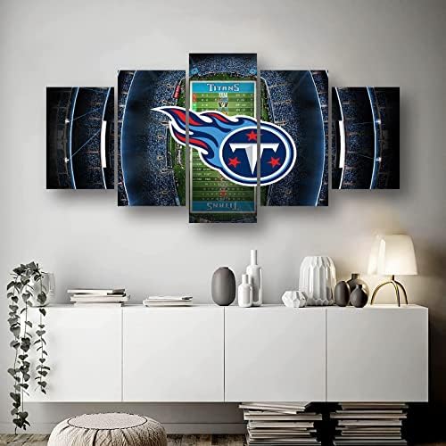 Tennessee Titans Football Poster Wall Art Set 5 Pieces