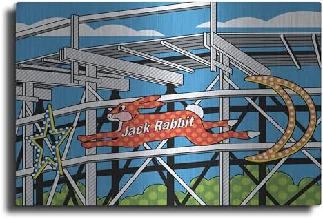 Jack Rabbit Roller Coaster Metal Wall Art 24x16