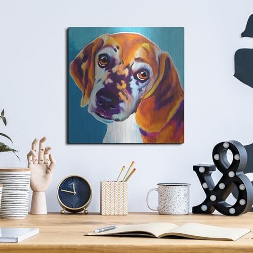 Beagle - Bj by Dawg Painter Metal Wall Art 12x12