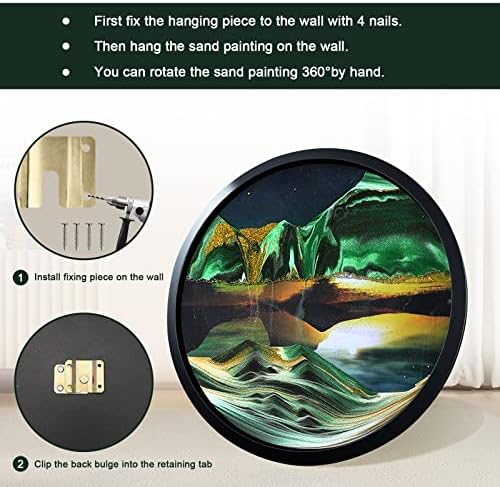 JZWLW 3D Deep Sea Sand Art Wall Decor 173 Inch