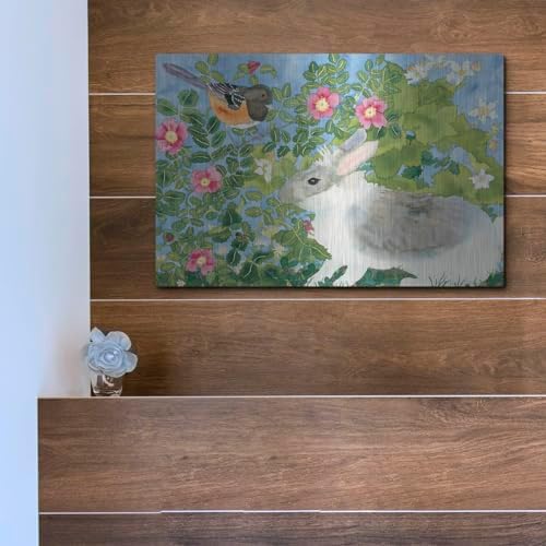 Bunny with Towee Metal Wall Art by Carissa Luminess