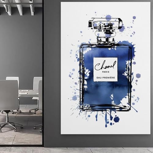 WEboL Modern Navy Blue Wall Art Print 08x12inch