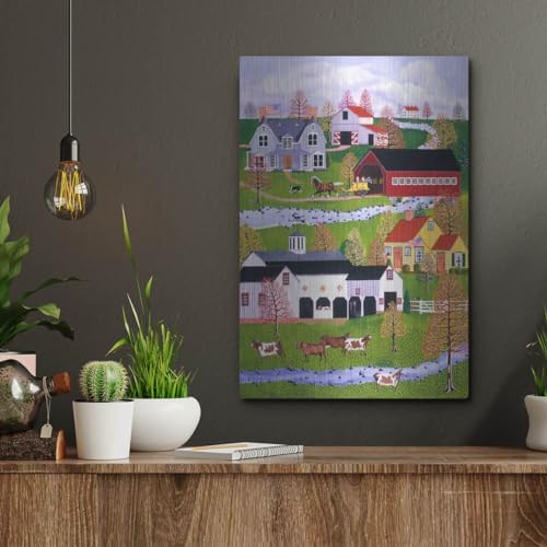 Yellow Buggy Ride Metal Wall Art 12x16