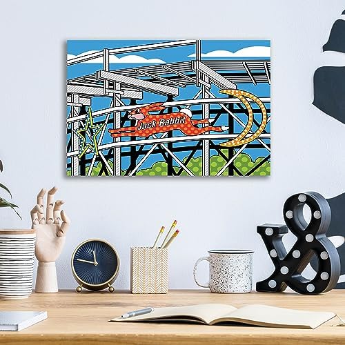 Epic Art Jack Rabbit Roller Coaster Acrylic Wall Art 16x12