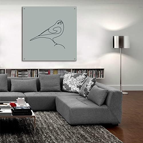 Epic Art Line Bird 1 Acrylic Wall Art 36x36