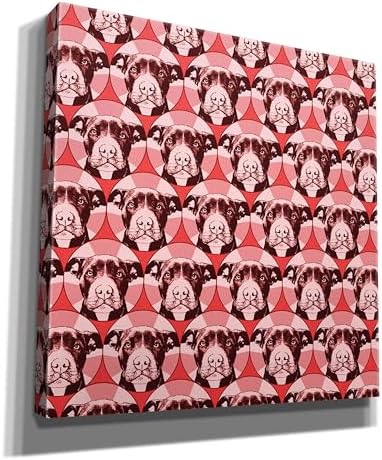 Love A Bull Pattern 1 by Dean Russo Giclee Canvas Art 26x26
