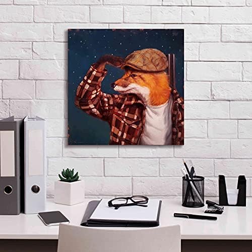 Epic Graffiti Fox Hunt Canvas Wall Art 18x18