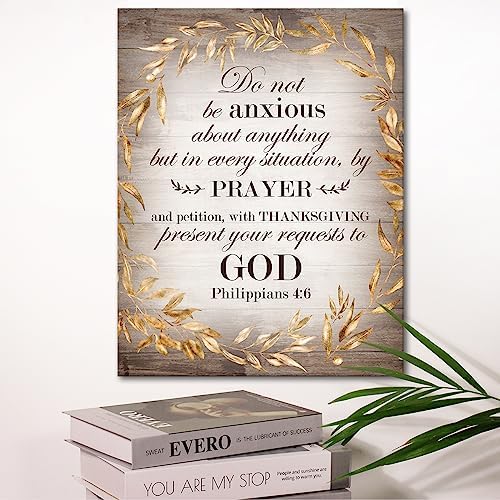 Christian Religious Canvas Wall Art Philippians 4 6 Canvas Poster Print Wall Decor