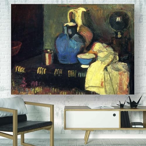 Vintage Henri Matisse Blue Pitcher Canvas Art 8x12in Wall Decor