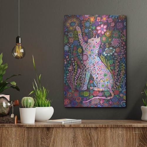 Gato2 by Noemi Ibarz Metal Wall Art 12x16