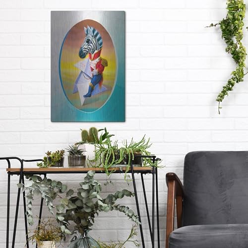 Mister Zebra Metal Wall Art 12x16