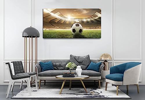 Amoy Art Canvas Print Soccer Stadium Wall Art 20x40 Inch