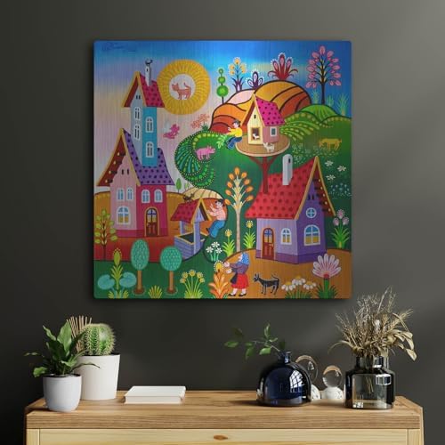 Cat Sun Metal Wall Art 24x24 Inches