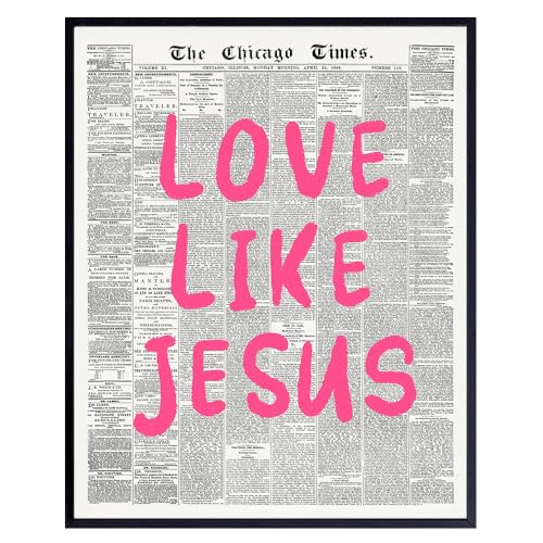 Love Like Jesus Christian Wall Art - Pink Girly Decor