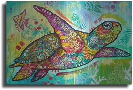 Luxe Metal Art Sea Turtle 2 Wall Art 24x16