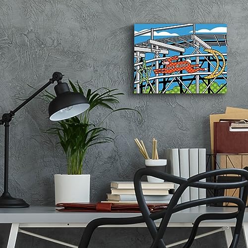 Epic Art Jack Rabbit Roller Coaster Acrylic Wall Art 16x12